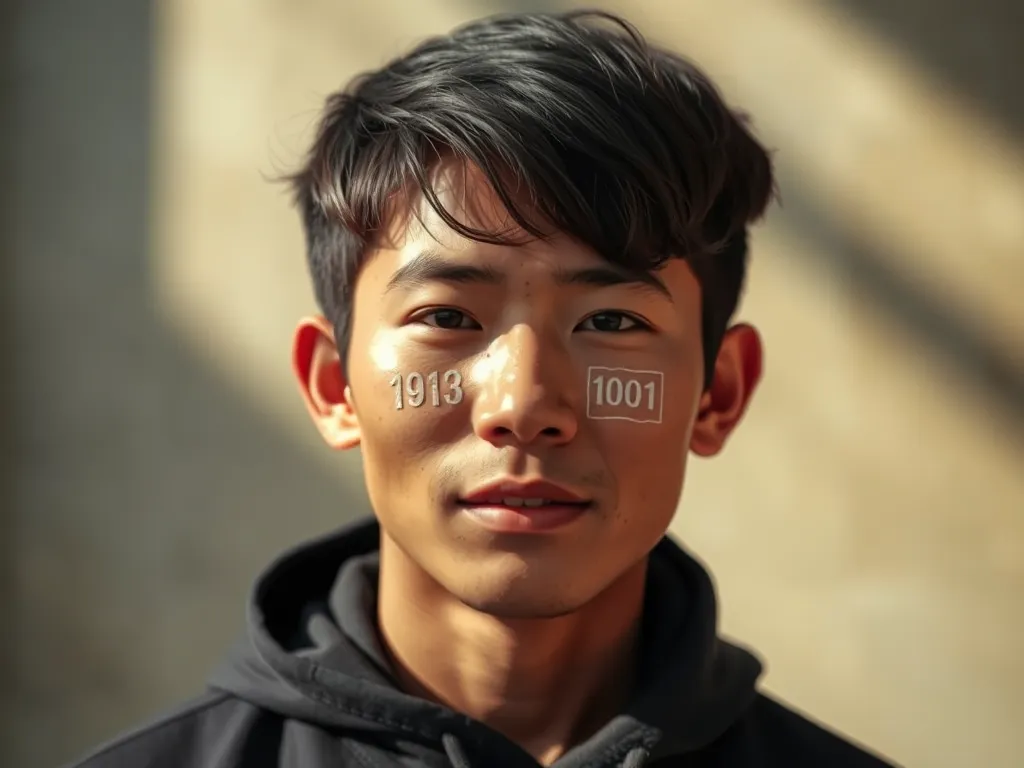 Chân dung nam giới trẻ với lịch năm sinh và bản đồ quê hương, minh họa thông tin về Quang Linh Vlogs là ai và nơi sinh quê tại Việt Nam