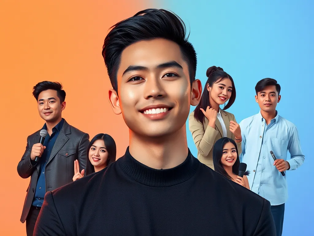 Chân dung nghệ sĩ Trấn Thành trong các vai trò đa dạng như diễn viên, MC và influencer có tầm ảnh hưởng lớn tại Việt Nam