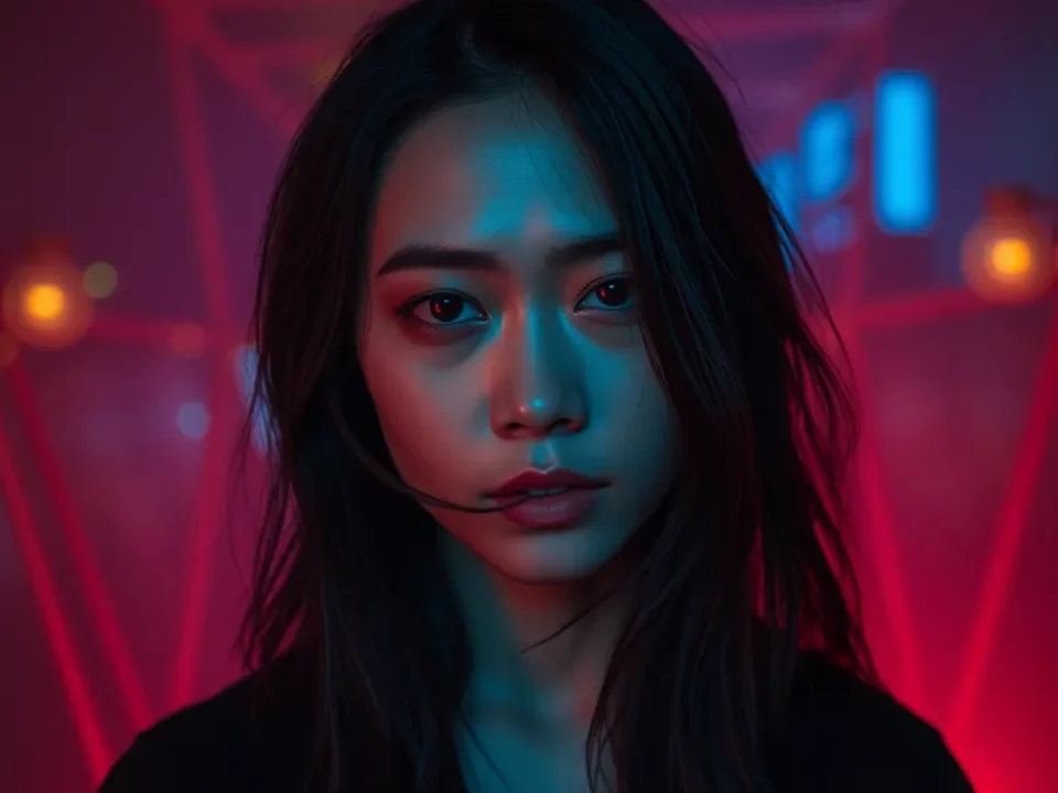 Chân dung YouTuber kỳ dị NTN Vlogs với ánh sáng kịch tính trong phong cách điện ảnh