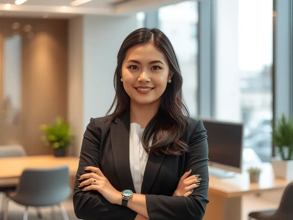 Chuyên gia nhượng quyền Nguyễn Phi Ván trong trang phục công sở chuyên nghiệp, bối cảnh văn phòng hiện đại với ánh sáng chuyên nghiệp