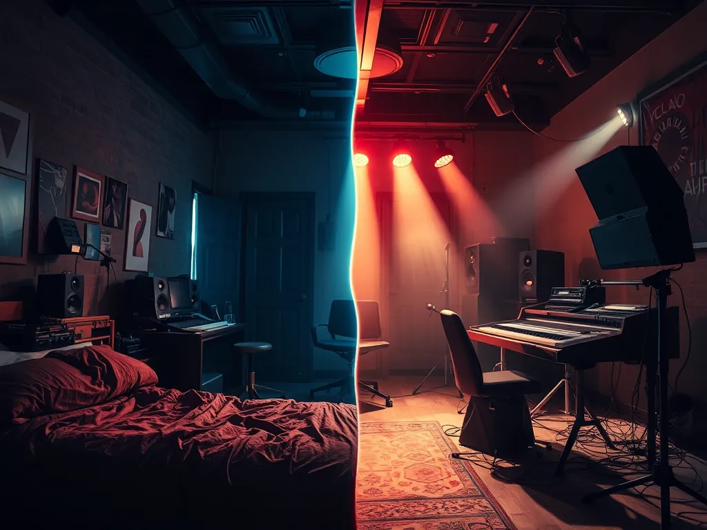 Hình ảnh minh họa hành trình Viruss từ streamer nghèo với thiết bị đơn giản đến influencer triệu đô với studio chuyên nghiệp