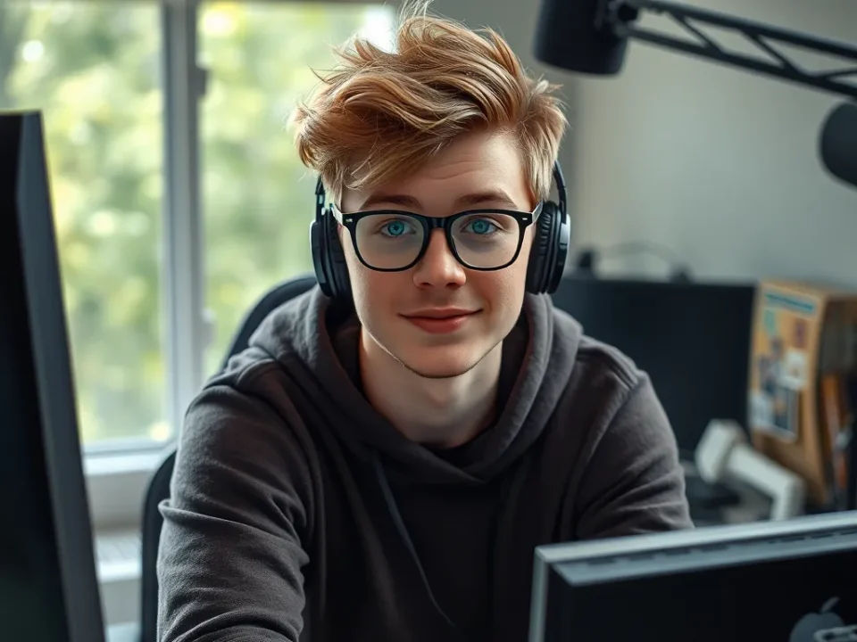 Hình ảnh PewDiePie là ai? YouTuber huyền thoại với thiết bị streaming và biểu cảm đặc trưng