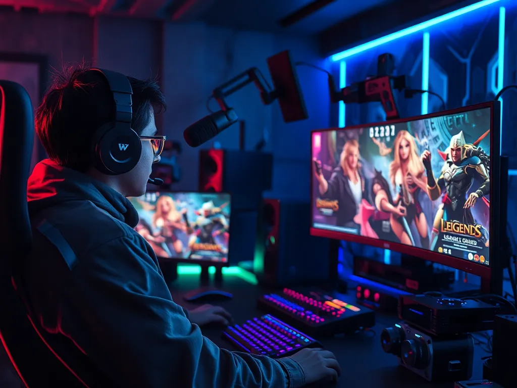 Hình ảnh streamer huyền thoại Optimus đang chơi Liên Minh Huyền Thoại, minh họa tiểu sử và sự nghiệp streaming chuyên nghiệp