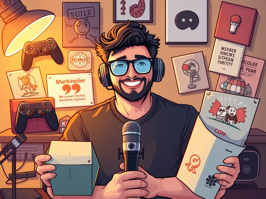 Markiplier trong bối cảnh các dự án thành tựu nổi bật bao gồm tay cầm game, hộp quyên góp, micro podcast và mẫu sản phẩm - Tiểu sử YouTuber gaming nổi tiếng