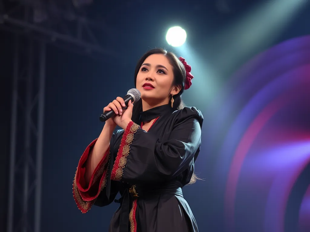 Trấn Thành biểu diễn sân khấu với ánh sáng kịch tính, trang phục biểu diễn, tư thế năng động